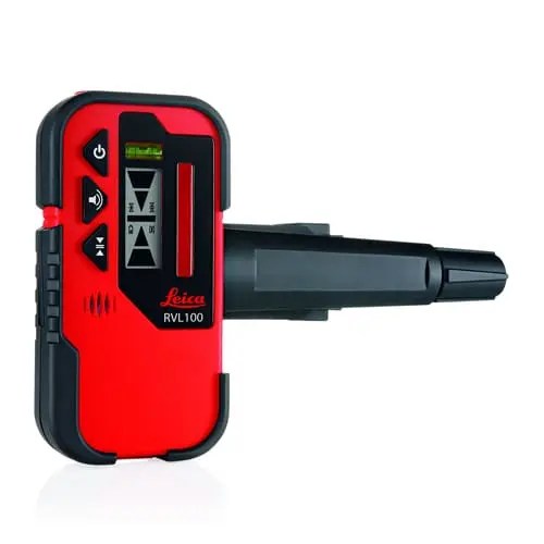 Red and black laser distance measuring tool.