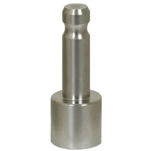 Metal cylinder with a rounded top.