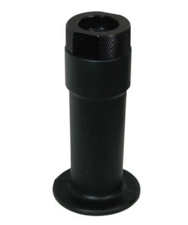 Black cylindrical tool with textured top.