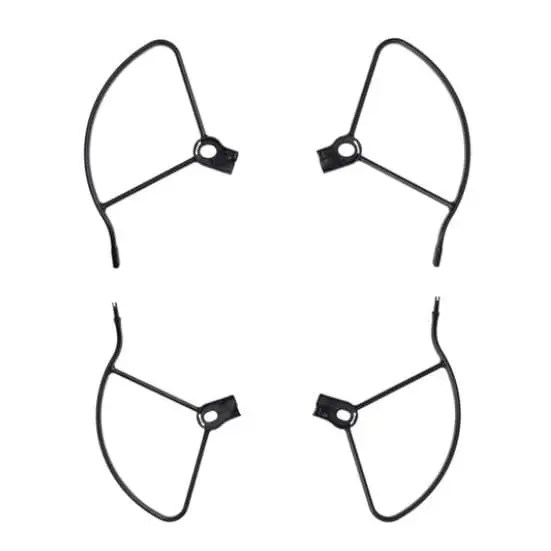 Black metal protective guards arranged in pairs.