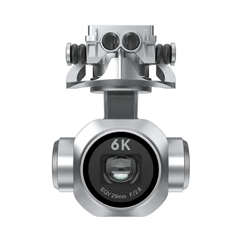 Silver 6K drone camera gimbal.