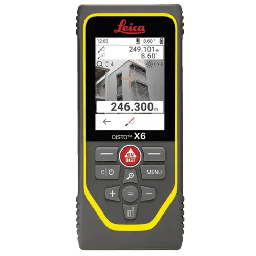 Leica Disto X6 laser distance measuring tool.