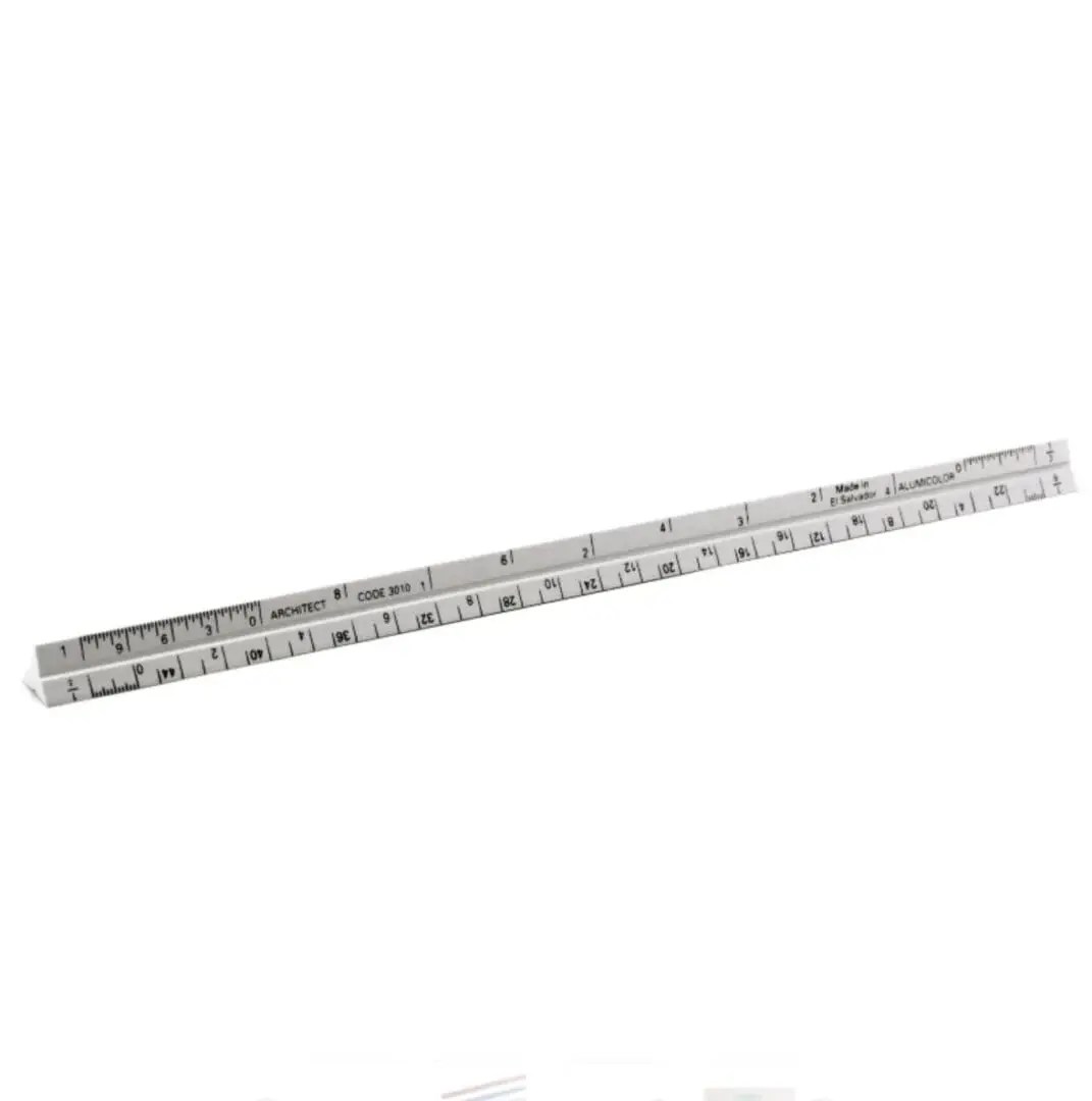 Architect's aluminum triangle ruler.