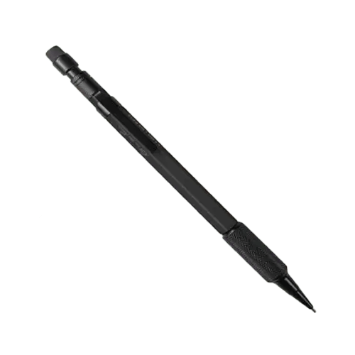 Black mechanical pencil, lead won't break.
