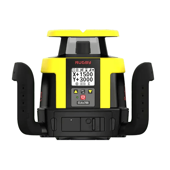 Laser level tool with digital display.
