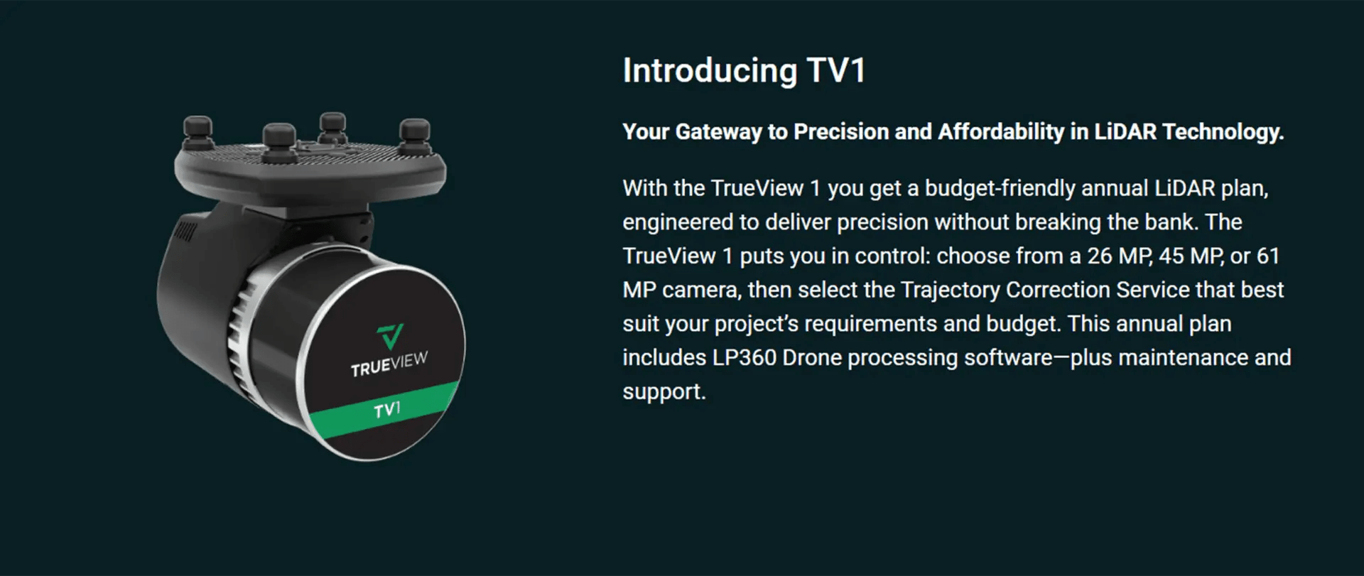 LiDAR device introduction and features overview.
