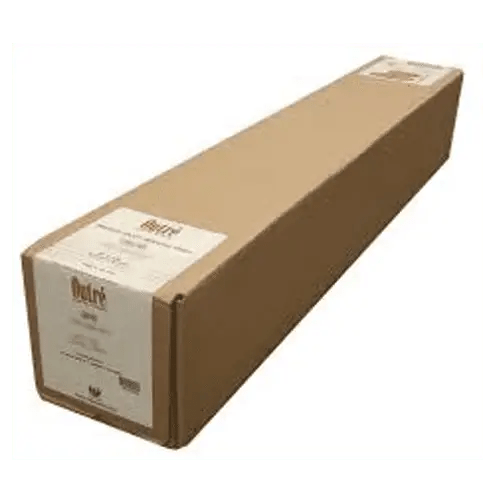 Brown shipping box with white label.