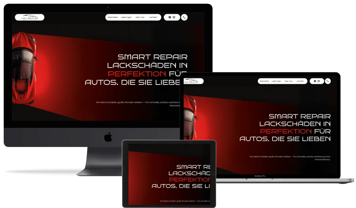 Smart-Repair & Lackservice: Werkstatt-Website