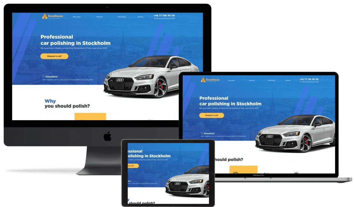 Modern Carwash & Detailing: Website mit Buchungserlebnis