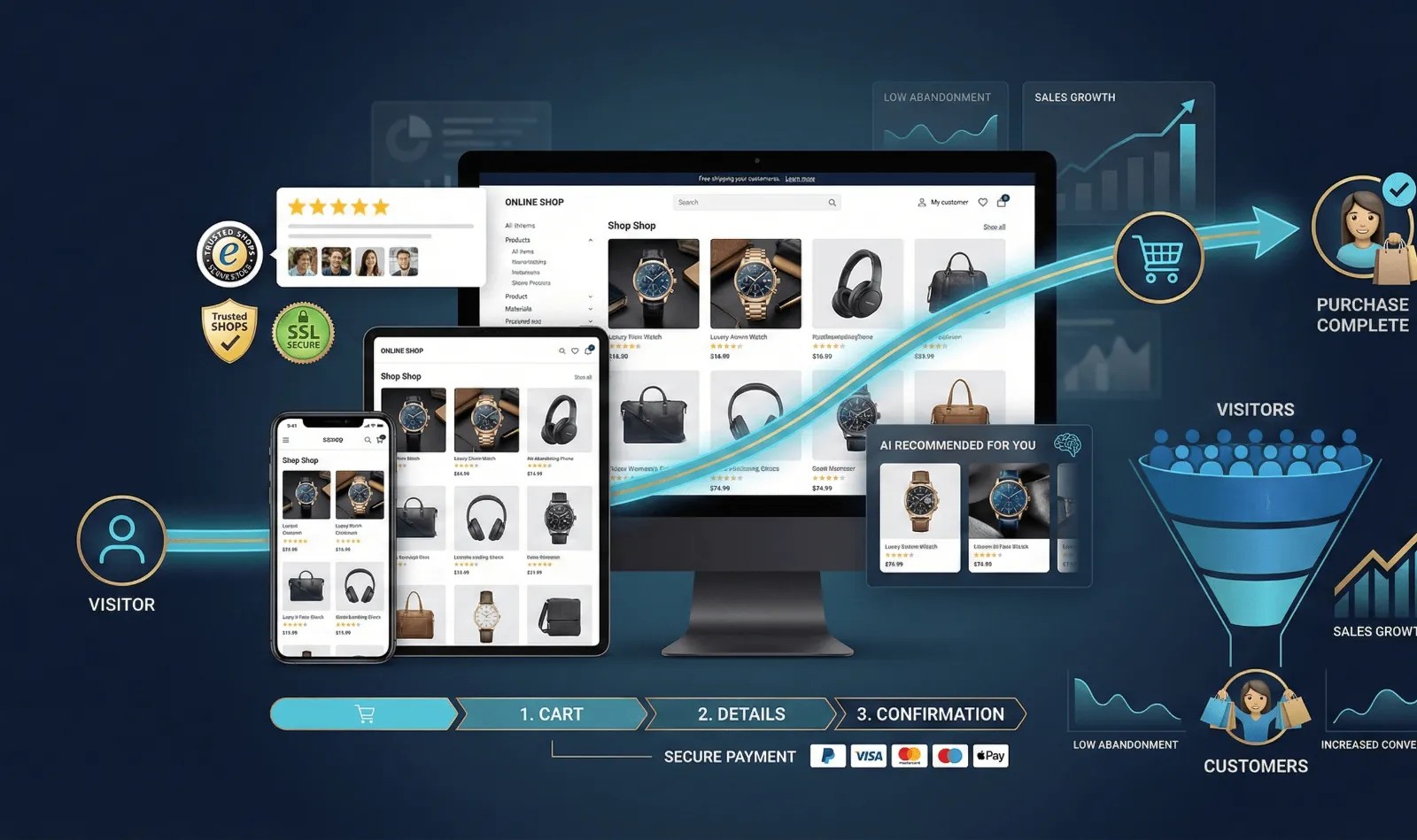 E-Commerce Webdesign: 7 Strategien für mehr Umsatz 2026