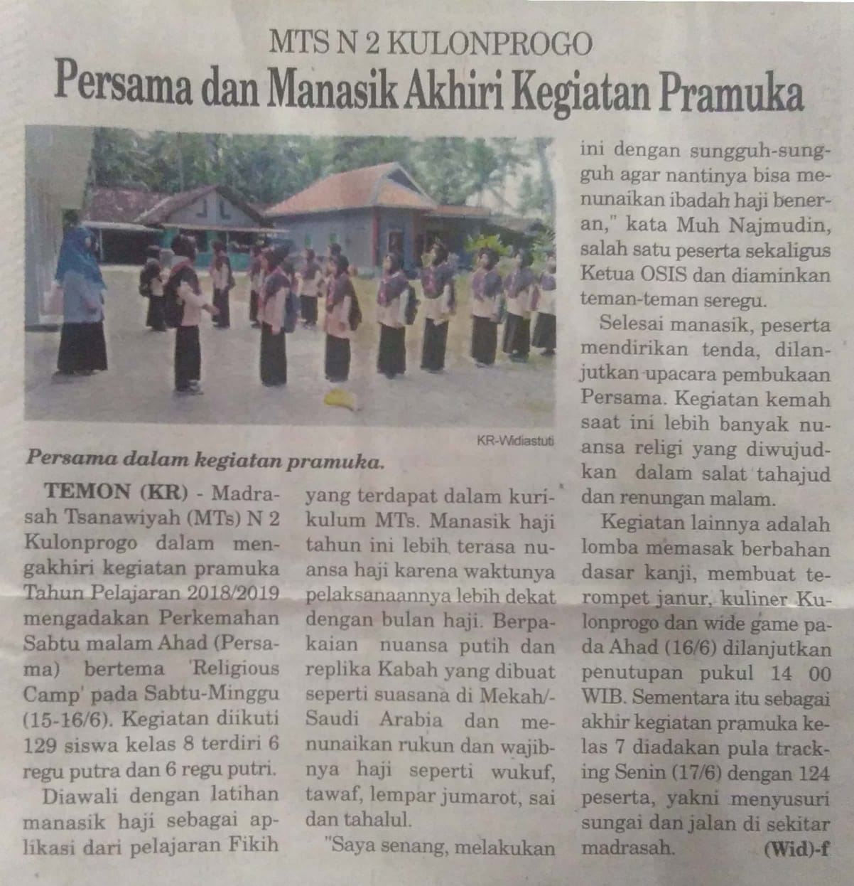 PEMKAB - Persama dan Manasik Akhiri Kegiatan Pramuka