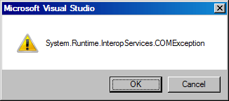 COMException loading solution