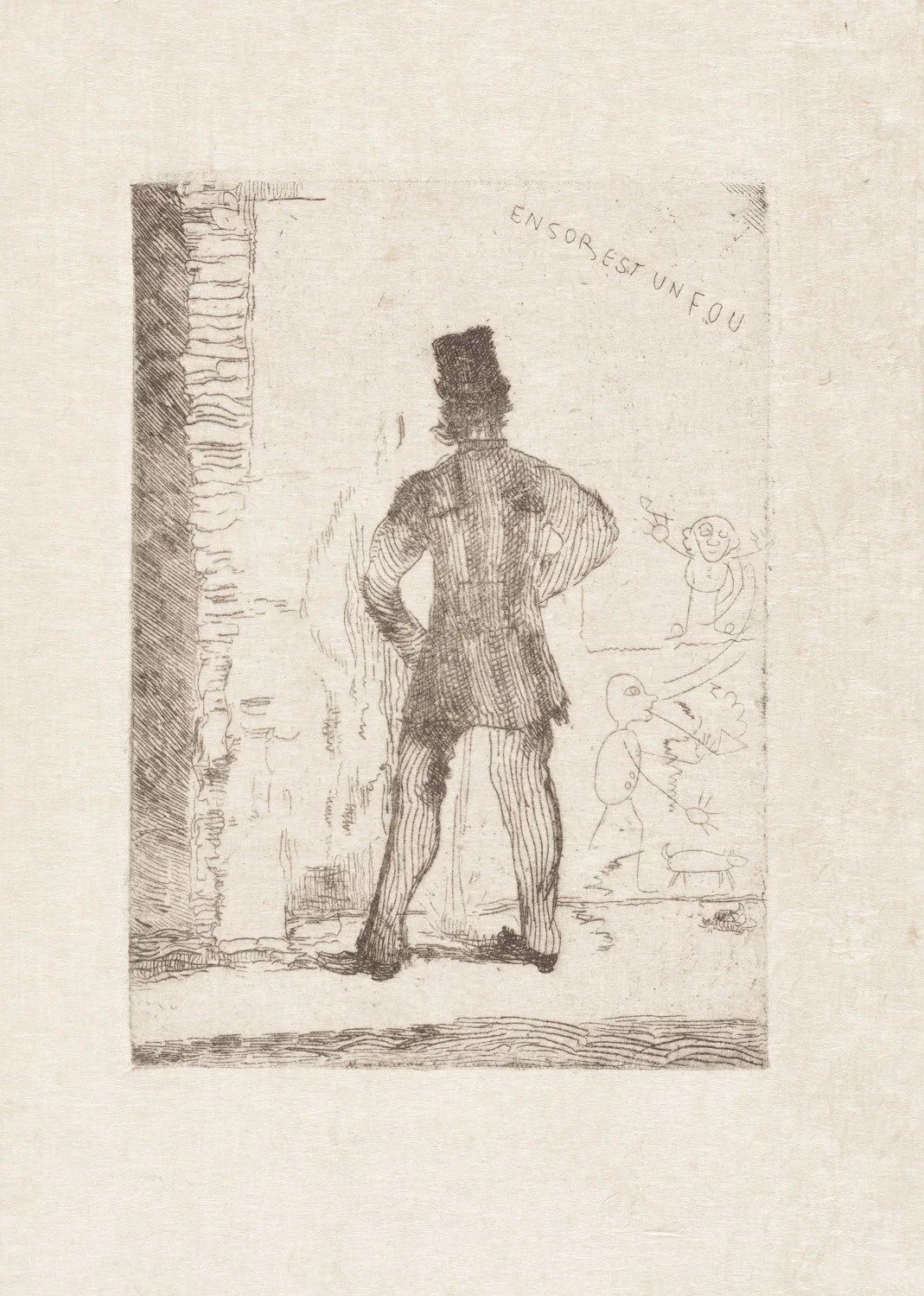 James Ensor, Der Pisser (1887), Radierung, 14,5 x 10,5 cm, Sammlung Deckers, Ostende, Foto: Steven Decroos.