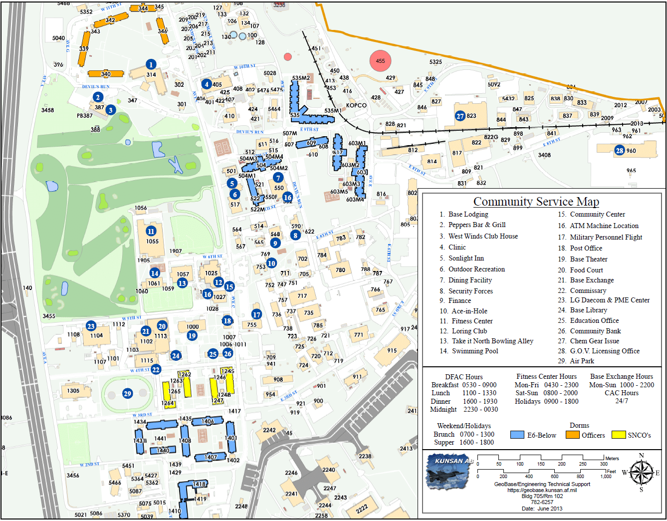 Navigating The Base 8th Force Support Squadron Kunsan Air Force Base Kunsan Base Map 