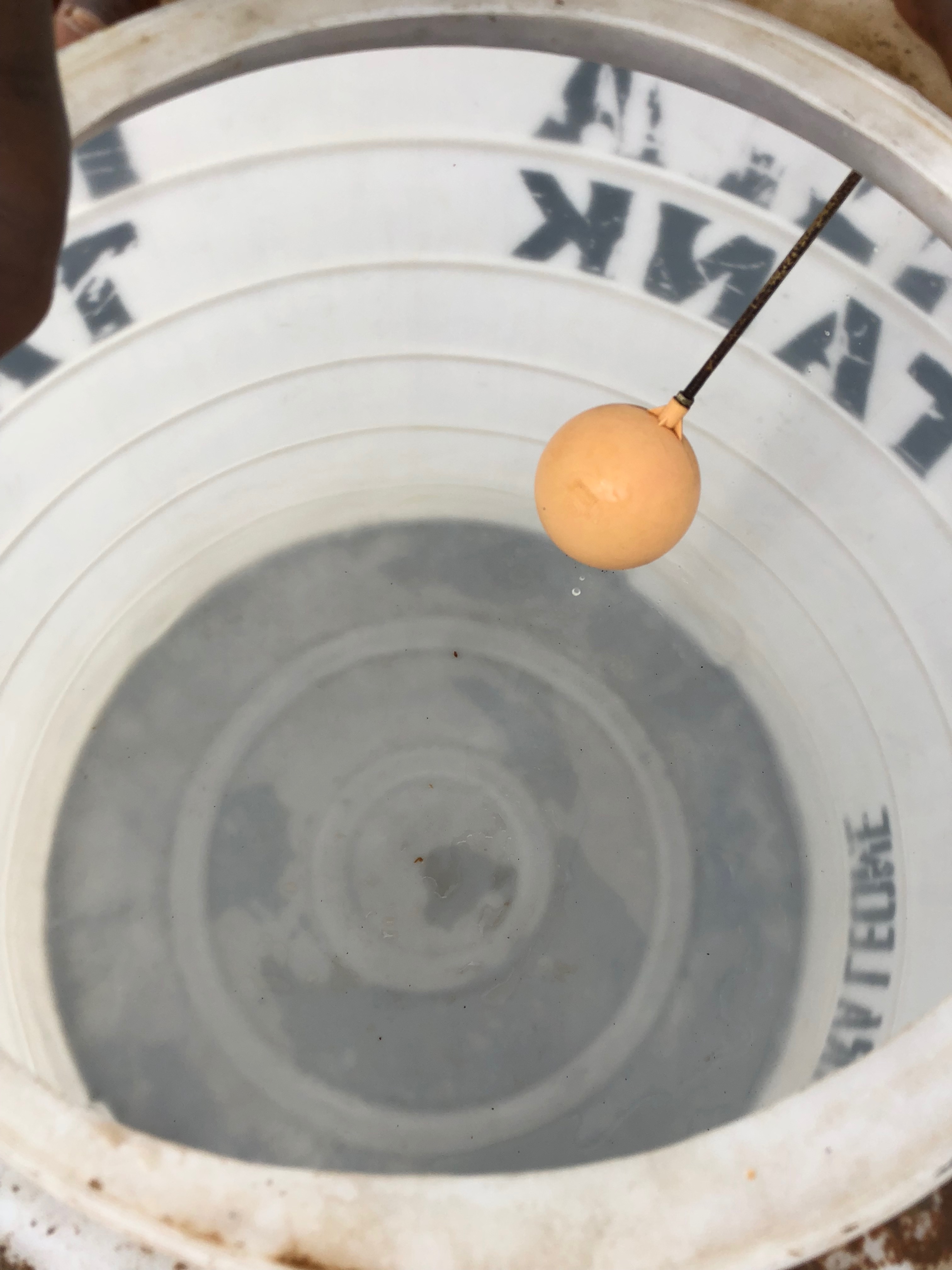 Freshly cleaned upper tank