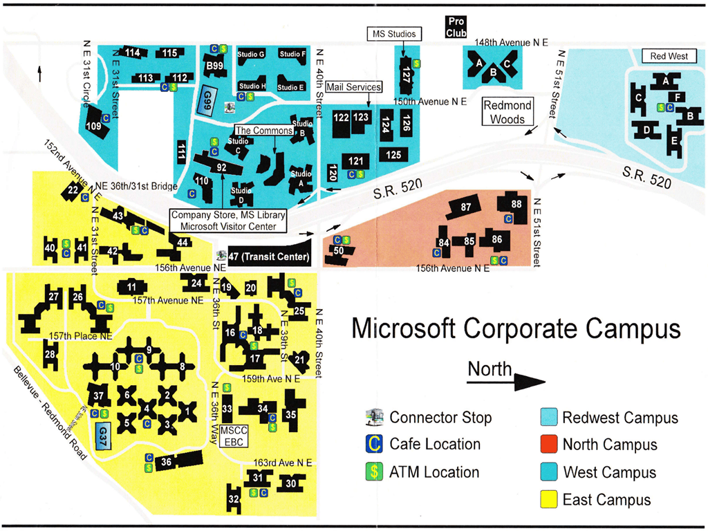 DOWNLOAD Microsoft Redmond Campus Map 2016 Kurt Shintaku S Blog Image.