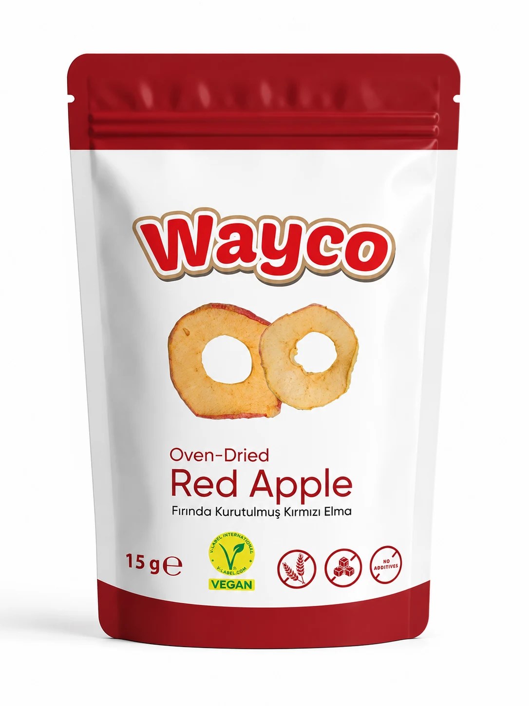 Wayco تفاح أحمر مجفف بالفرن من وايكو 15 g