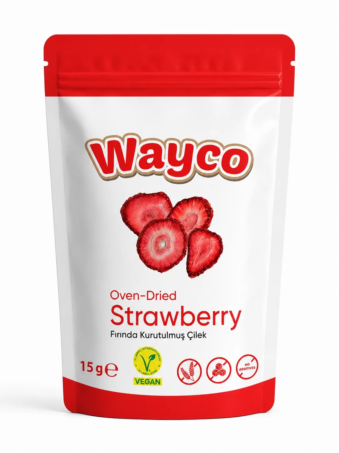 Wayco فراولة مجففة بالفرن من وايكو 15 g