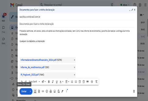 Apos realizar o pagamento, envie os documentos o email sac@kuruminbrasil.com.br