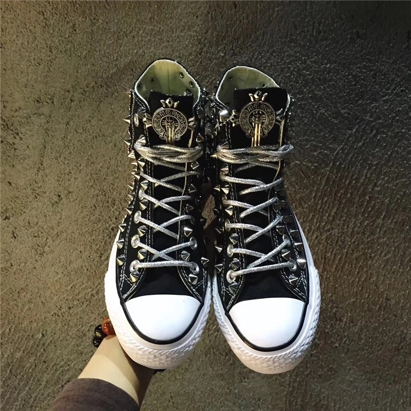 Classic Retro Punk Converse Canvas Sneakers