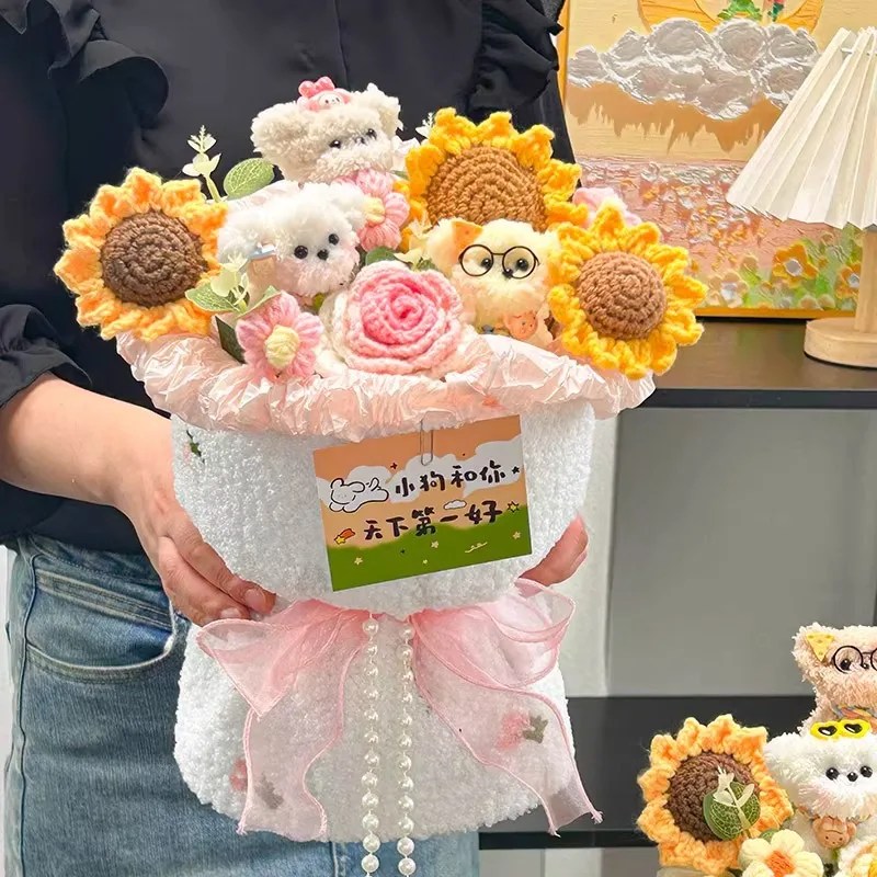 Kawaii Crochet Flower Bouquet 1