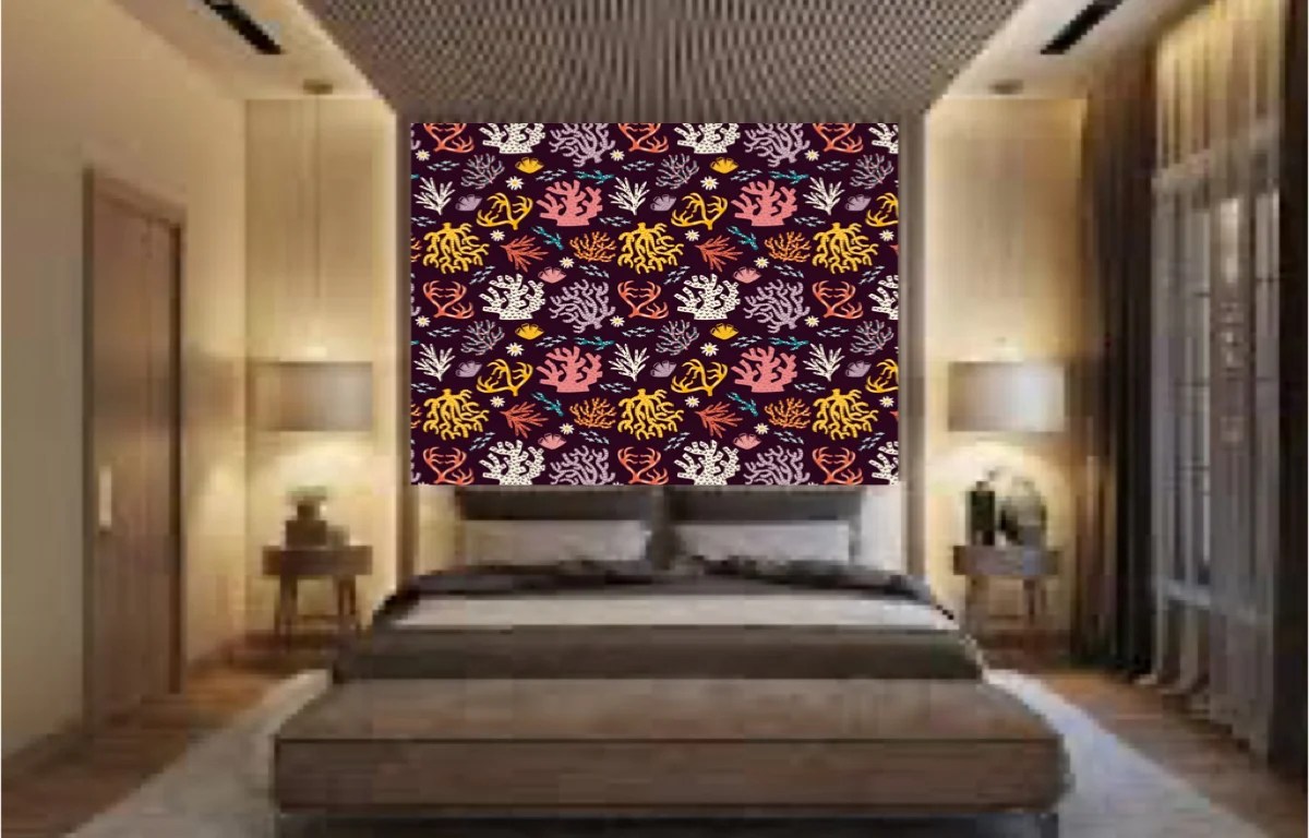 Coral Pattern Colorful Design Wallpaper