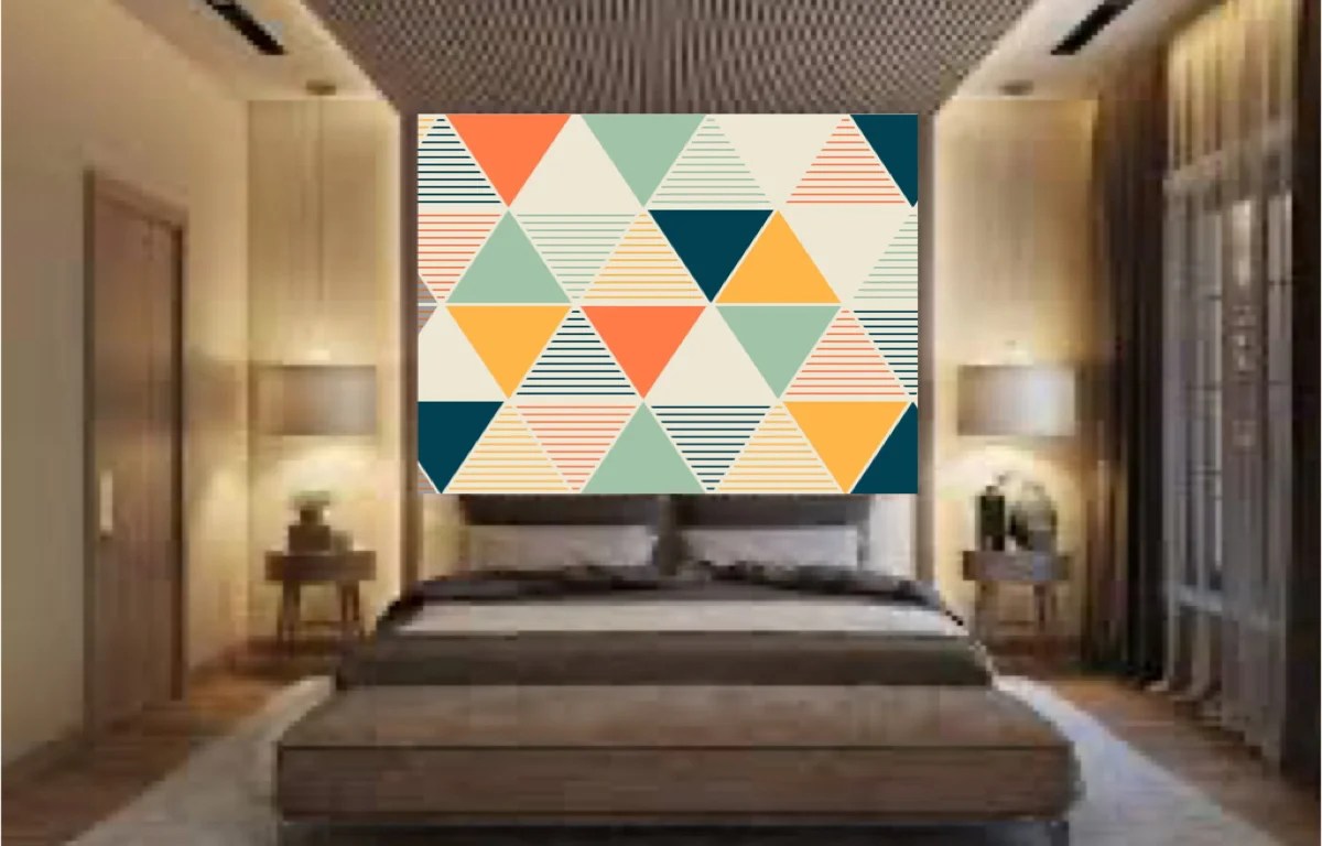 Geometric Structured Wallpaper
