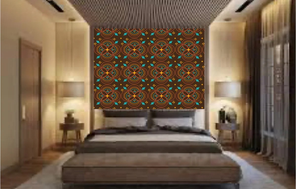 Flat Design Creative Arabesque Pattern Wallpaper