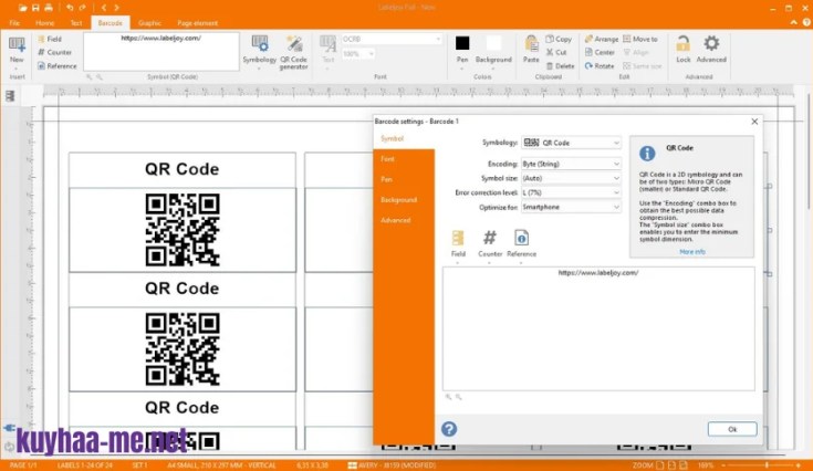 QR-Code Creator main interface