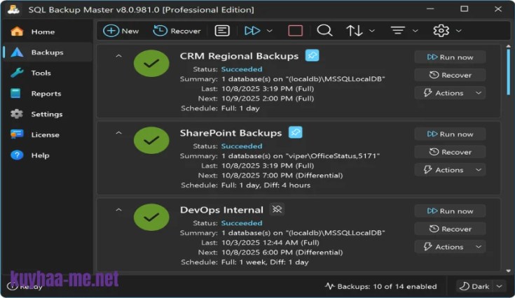 SQL Backup Master: Free Download, Features & Complete Guide Free Download - Kuyhaa SQL Backup Master main interface