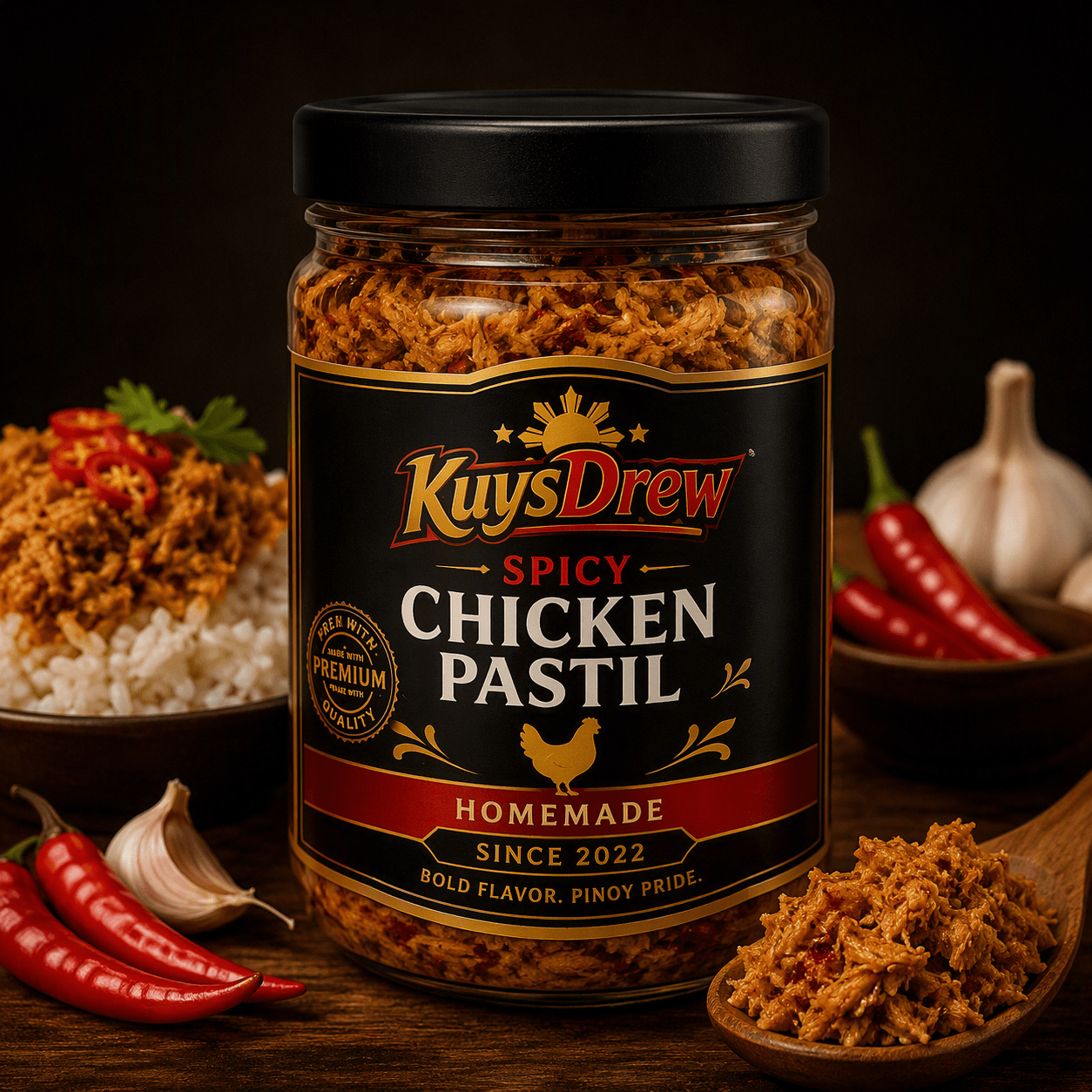 Kuys Drew Spicy Chicken Pastil