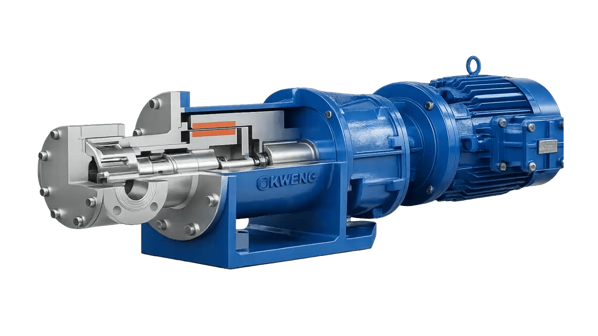 Sectional view of internal gear magnetic drive pump construction
