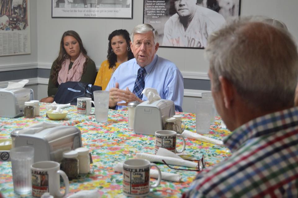 Governor Parson Stops At Stacey’s Place in Mexico