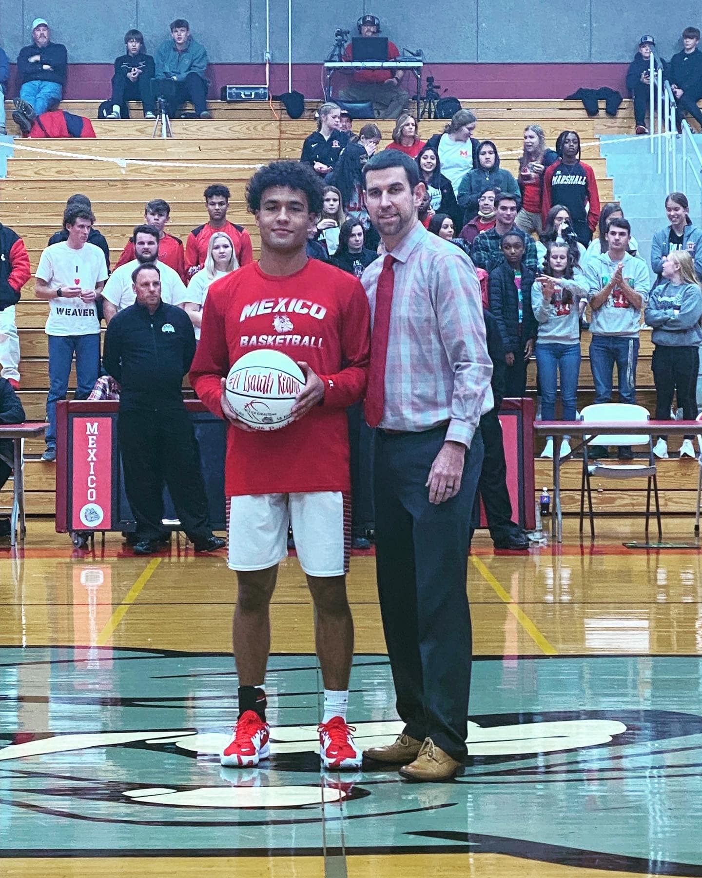 Reams Gets 1,000th Point Game Ball Recognition