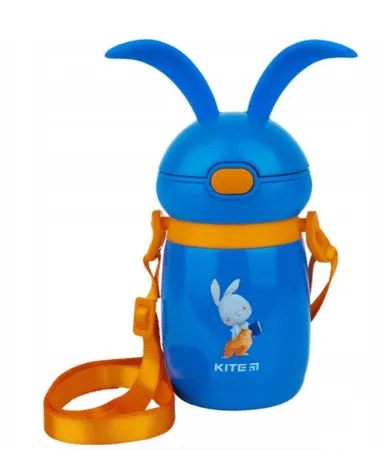 Thermos for children with straw 350 ml blue