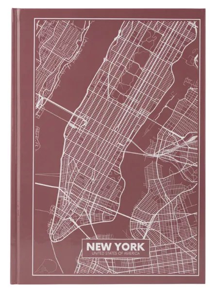 Axent Notebook Maps New York, A4, 96 sheets, squared, lavander