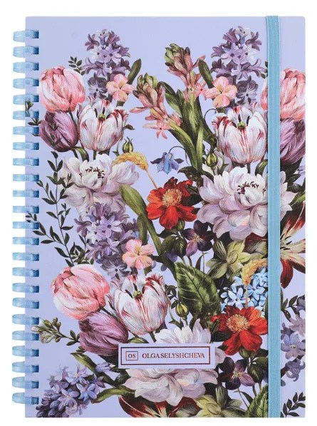 Axent Spiral notebook by Olga Selyshcheva, Spring flow A5, 80 sheets, squared