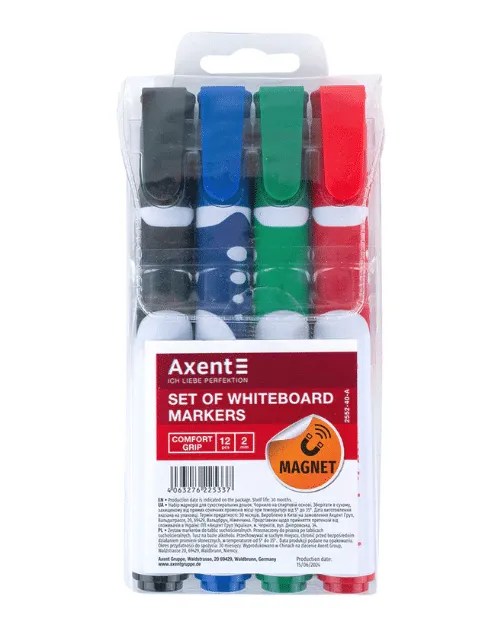 Axent Marker Whiteboard Comfort Grip, 2 mm, round assorted