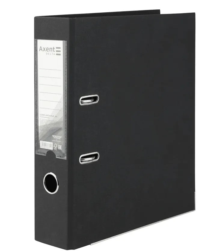 Axent A4 Box File 7.5cm Double Sided PP Coating Black