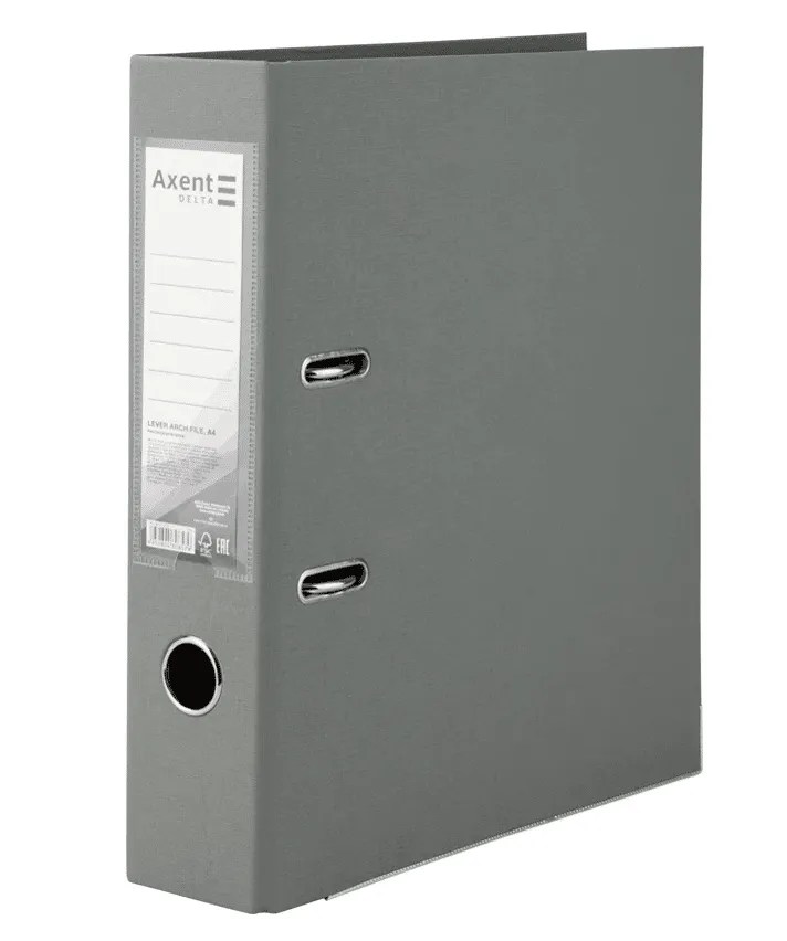Axent A4 Box File 7.5cm Double Sided PP Coating Grey