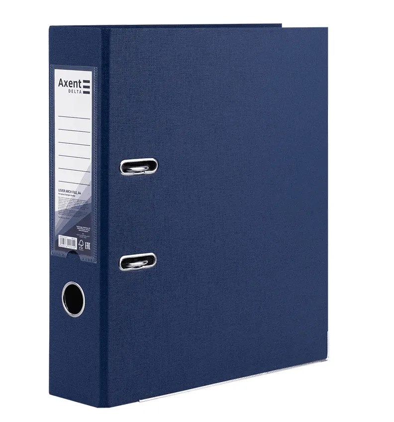 Axent A4 Box File 7.5cm Double Sided PP Coating Navy Blue