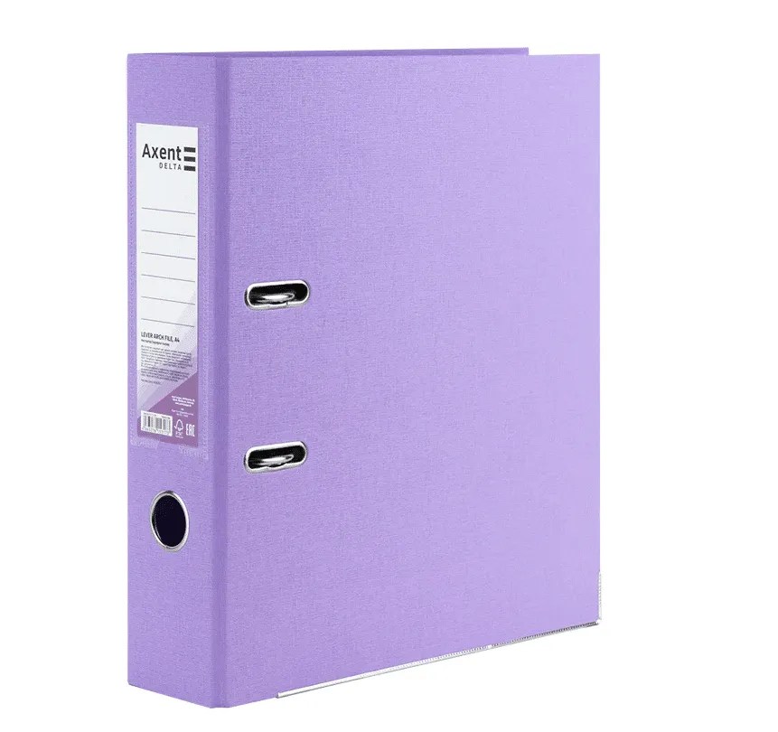 Axent A4 Box File 7.5cm Double Sided PP Coating Pastel Lilac