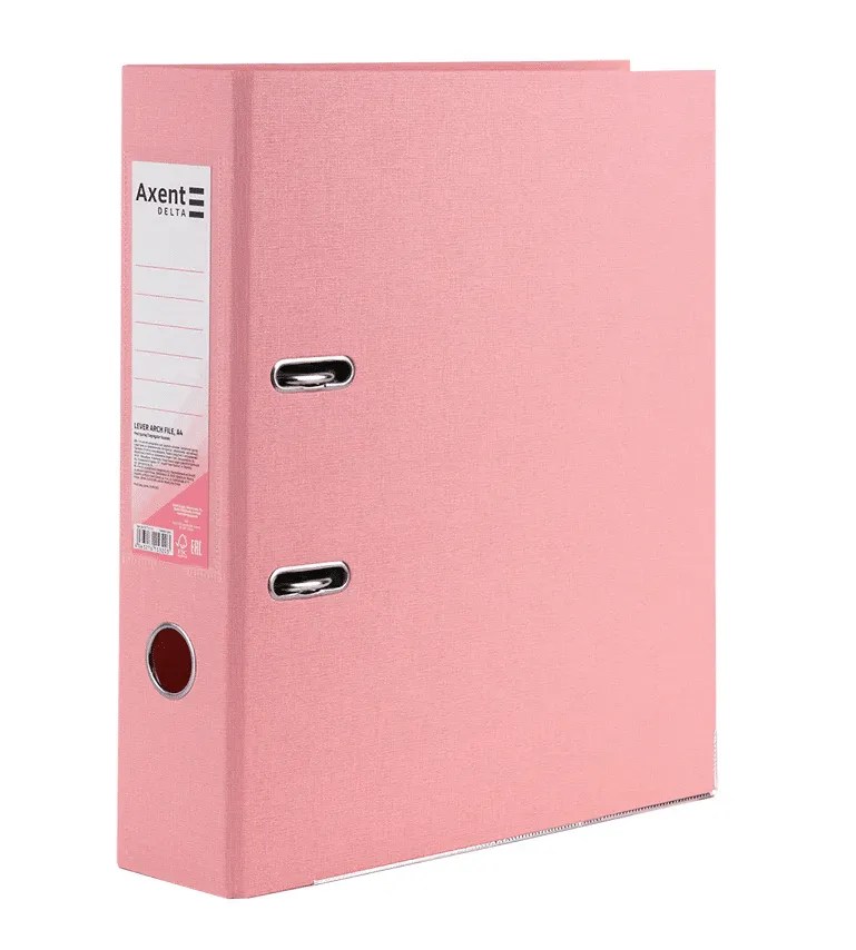 Axent A4 Box File 7.5cm Double Sided PP Coating Pastel Pink