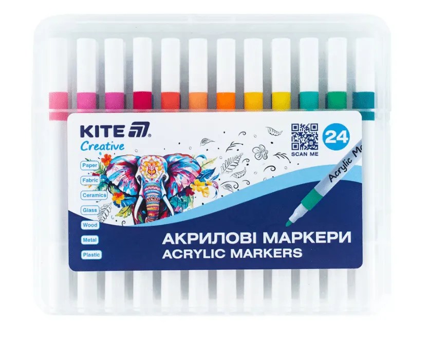 Acrylic markers Creative, 24 colors