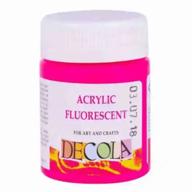 Acrylic paint for textile 50ml jars Neon Rose