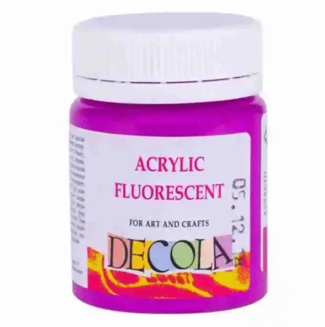 Acrylic paint for textile 50ml jars Neon Violet