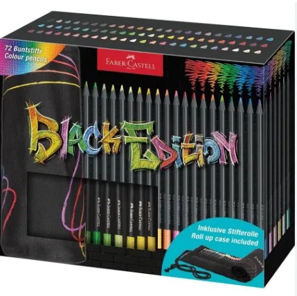 Faber Castell Black Edition Triangular Color Pencils 72 pcs