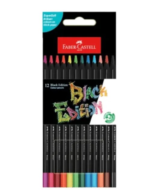 Faber Castell Black Edition Triangular Color Pencils 12 pcs