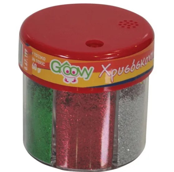 Groovy Dust Glitter Multicolored in Salt Shaker 60gr Set of 6pcs
