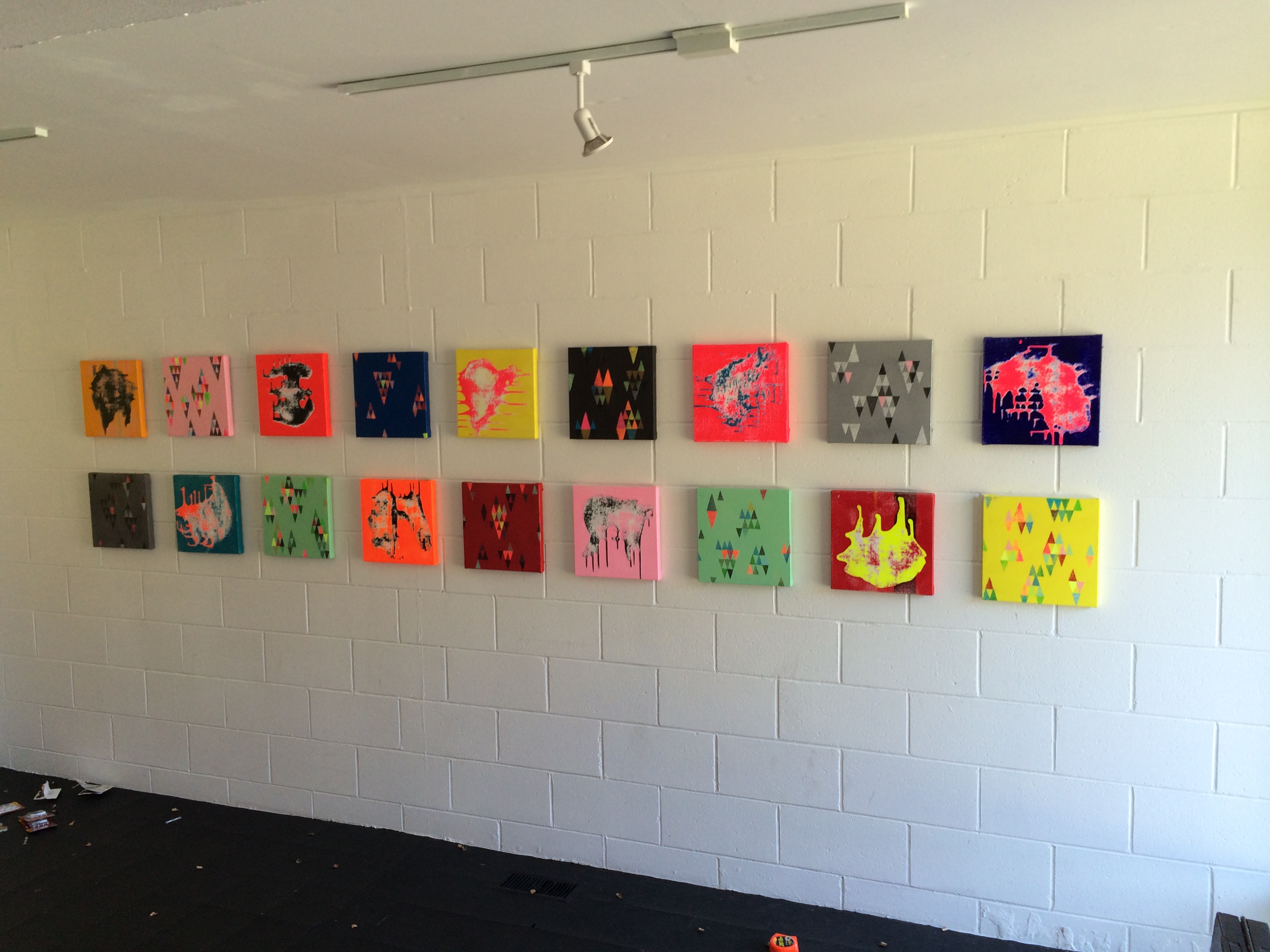 portion of the series "Purity of Abstraction" installation view Gallery 1580 2015